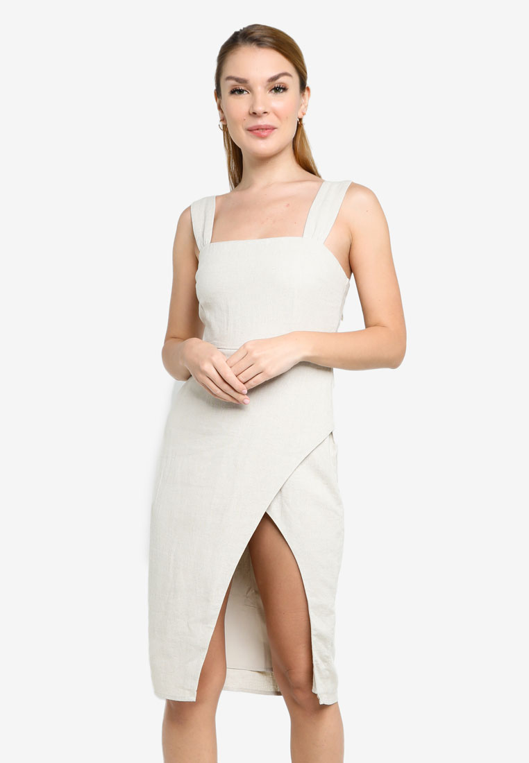 wrap front midi dress abercrombie 