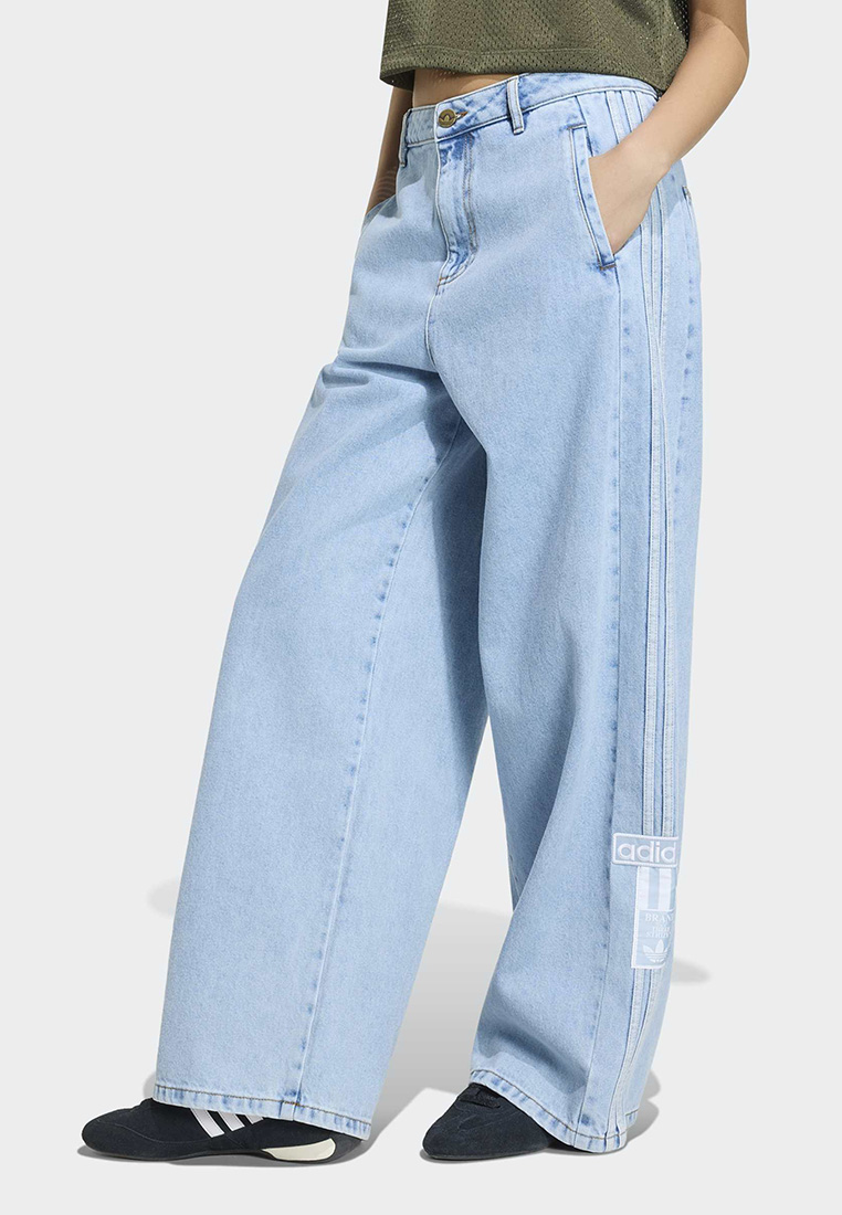 ADIDAS Adibreak Mid-Rise Wide-Leg Denim Pants