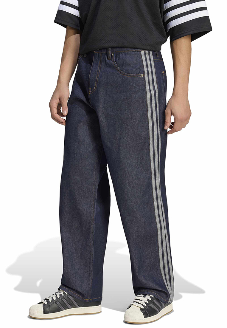 ADIDAS Firebird Adicolor Denim Jeans Mid-Rise Straight Leg