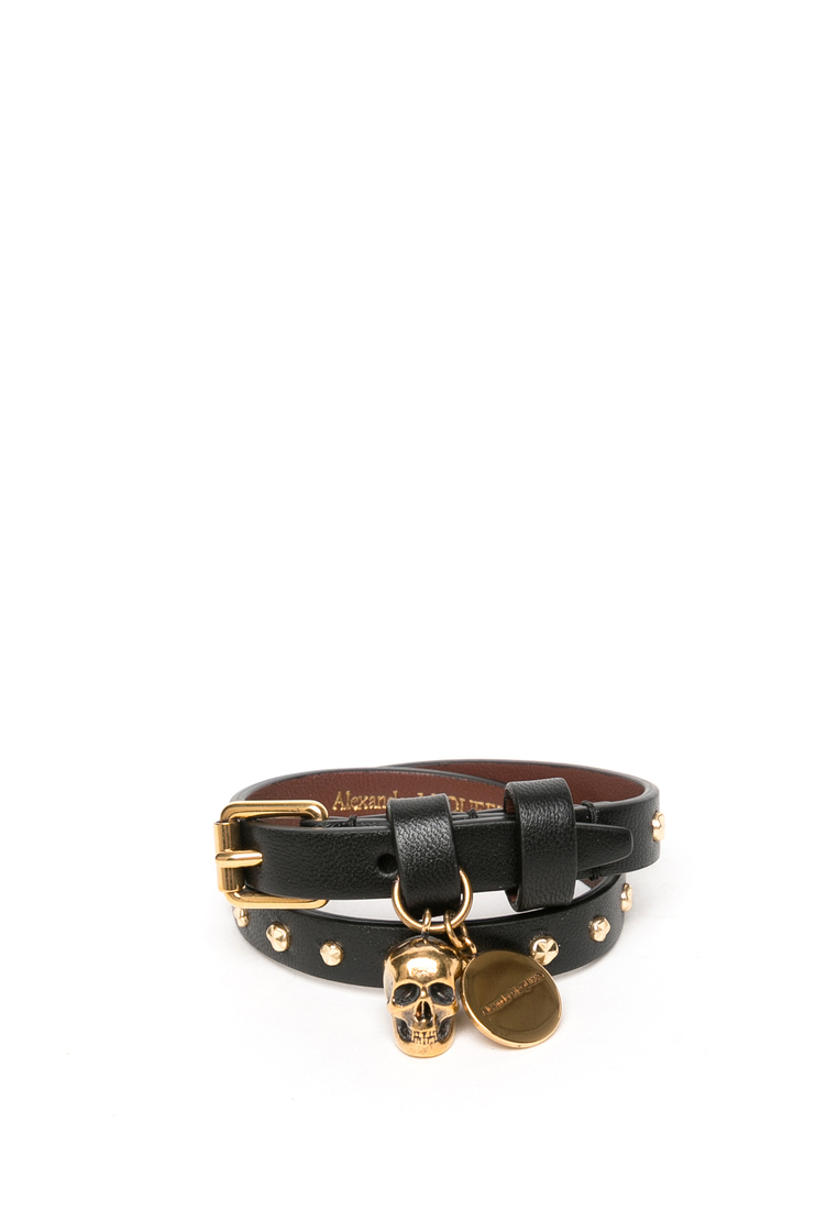 ALEXANDER MCQUEEN Hammered Studs Double-Wrap Bracelet