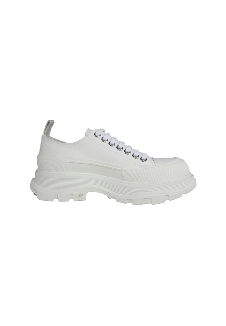 ALEXANDER MCQUEEN Men's Tread Slick Lace Up 'Triple White' Sneaker 705660 W4MV2 9000