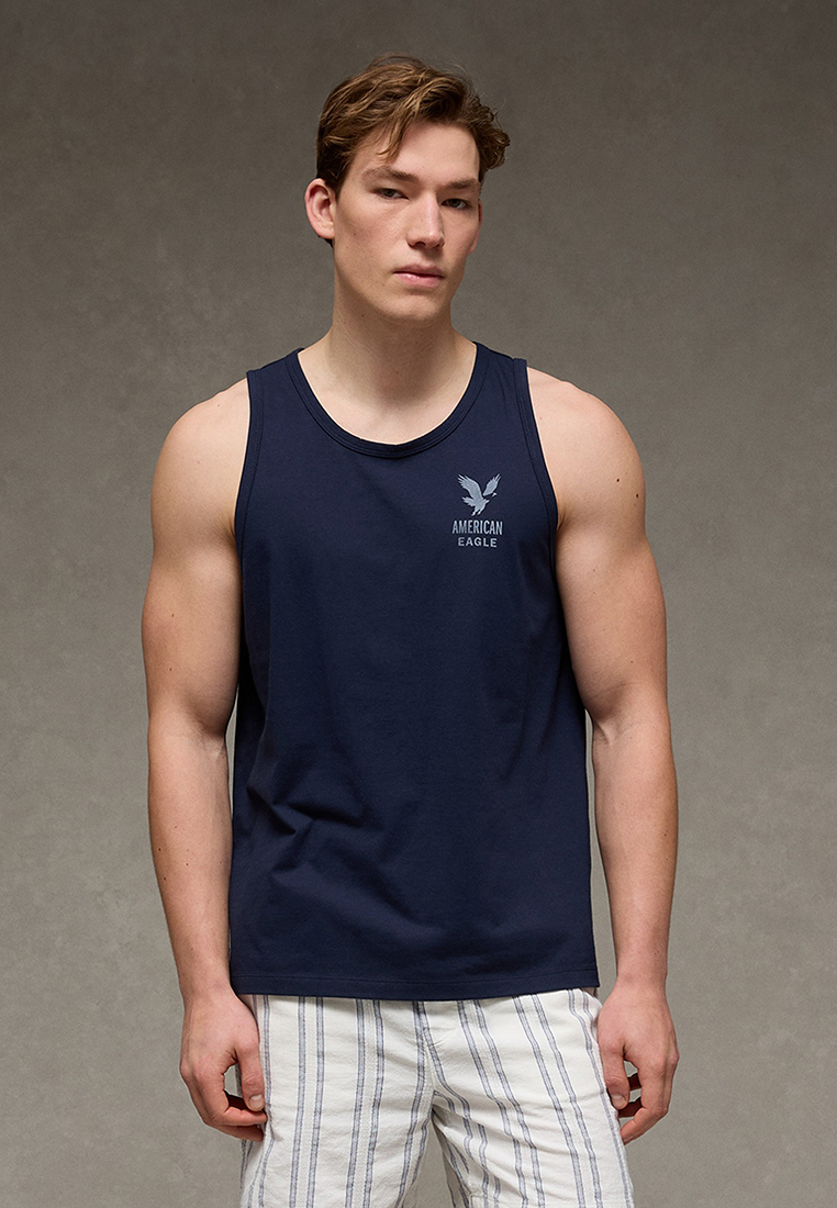 American Eagle Standard Fit Lightweight Logo Graphic Tank Top