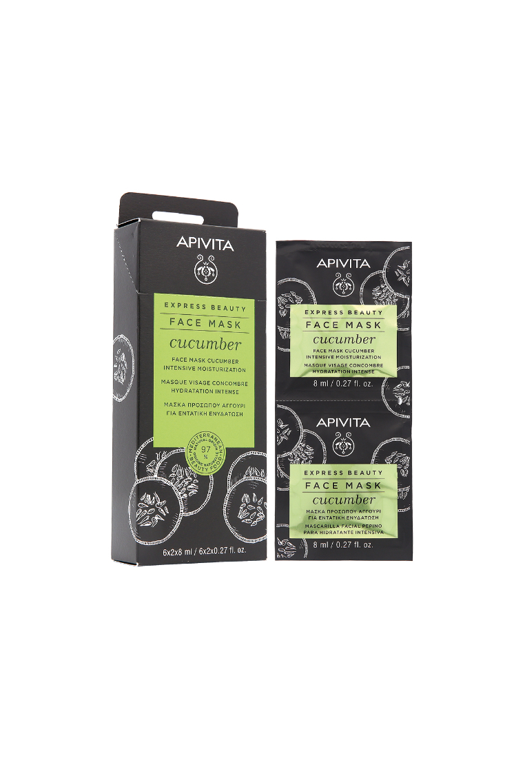 Apivita Apivita Cucumber Face Mask For Intensive Moisturization 12piece