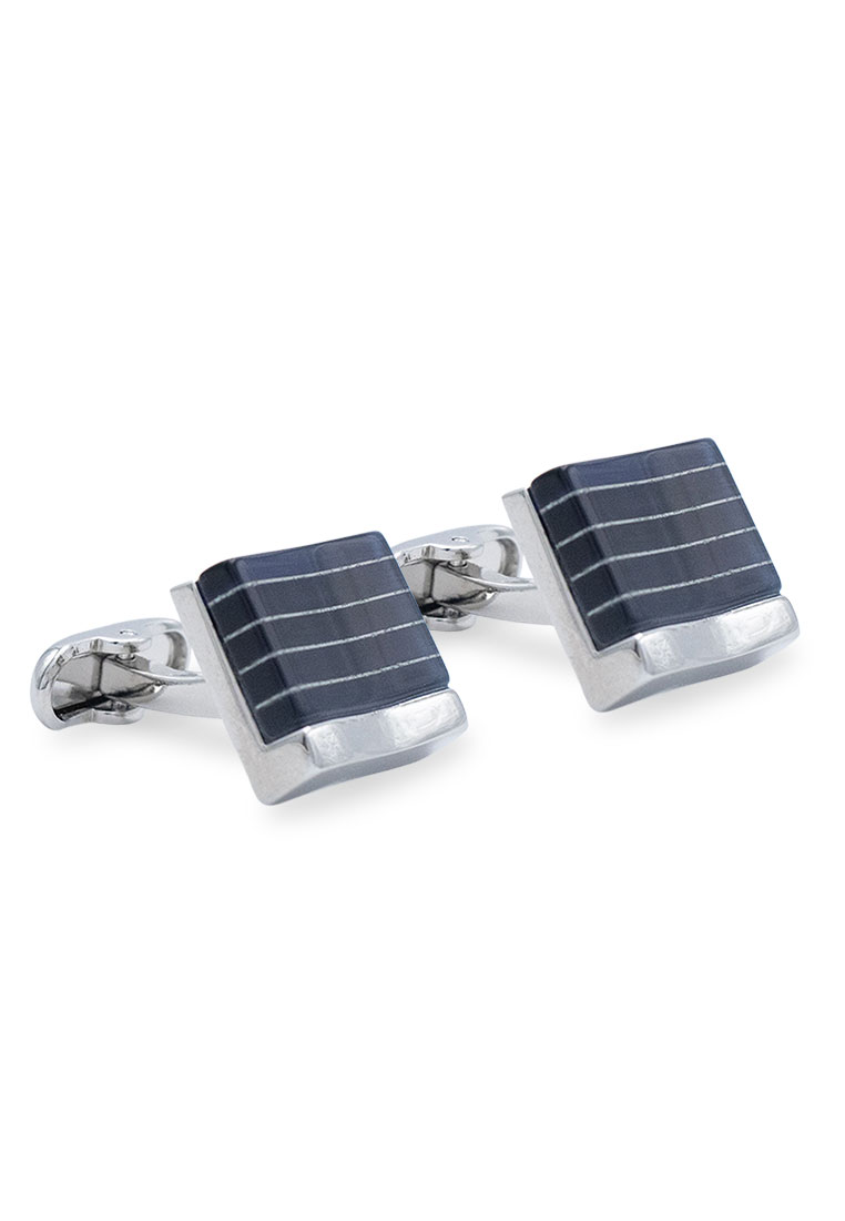 Arden Teal Merida Navy Chrome Cufflink