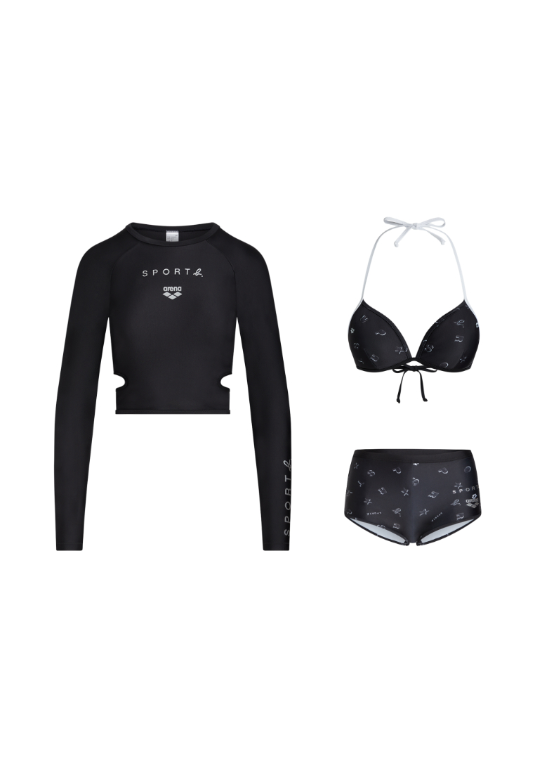 ARENA ARENA X SPORT B. LADIES BIKINI WITH LONG SLEEVES CROP SUN PROTECTION TOP