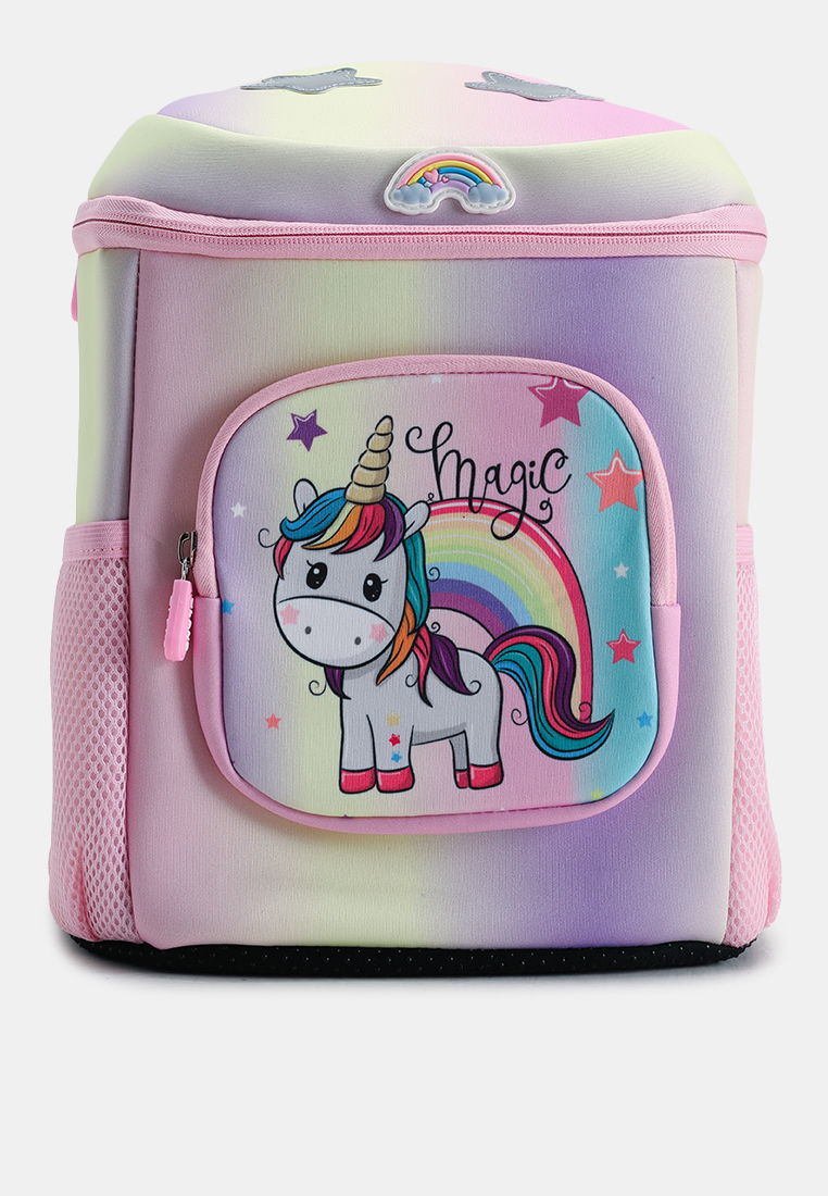 Bagstation Neoprene Cute Rainbow Unicorn Kids Backpack