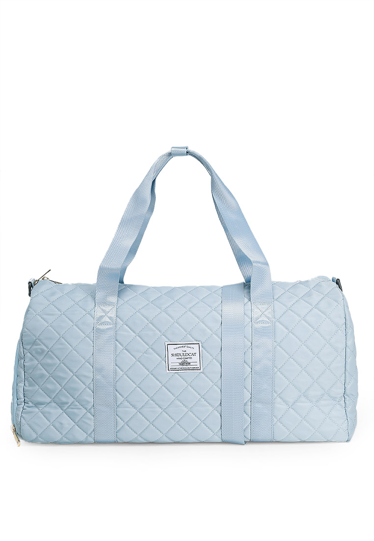 Bagstation Quilted Travel Duffle Gym Bag with Pouch