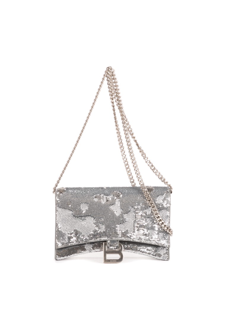 Balenciaga Pre-Loved Hourglass Wallet on Chain