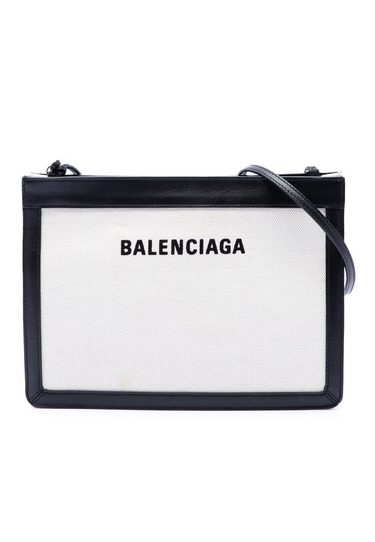 Balenciaga Pre-Loved Balenciaga Canvas Navy Pochette Crossbody