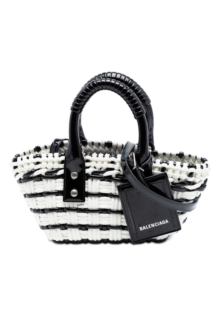 Balenciaga Pre-Loved Balenciaga Faux Leather Bistro Basket Bag Xxs