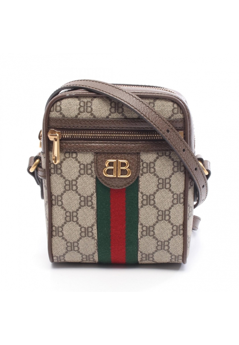 BALENCIAGA Pre-Loved BALENCIAGA BALENCIAGA × GUCCI hacker project Shoulder bag PVC leather beige Dar