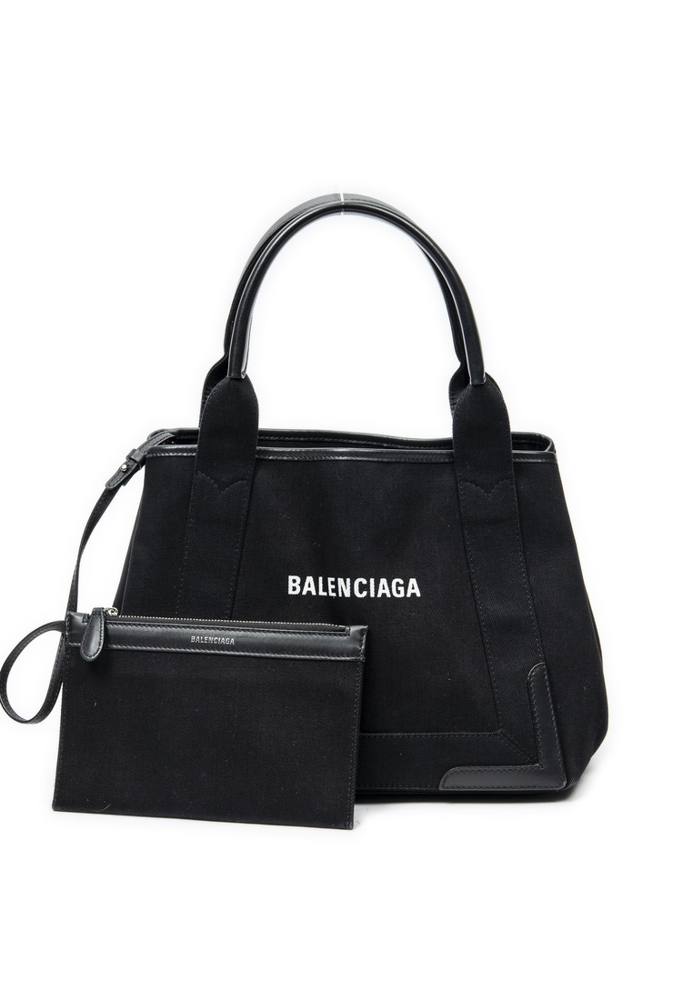 BALENCIAGA Pre-Loved Small Navy Cabas