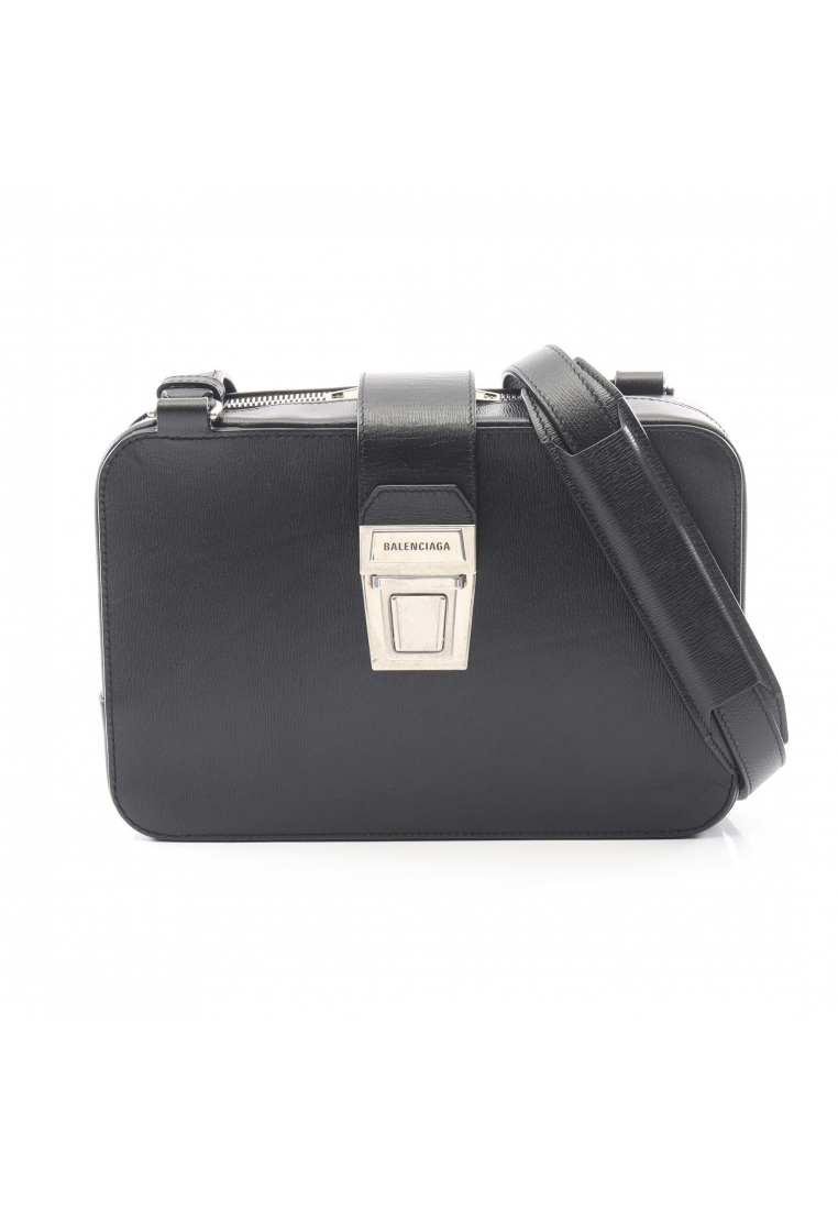 BALENCIAGA Pre-Loved BALENCIAGA tack Shoulder bag leather black