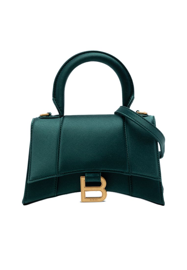 Balenciaga Pre-Loved Balenciaga Satin Hourglass Top Handle Bag Xs