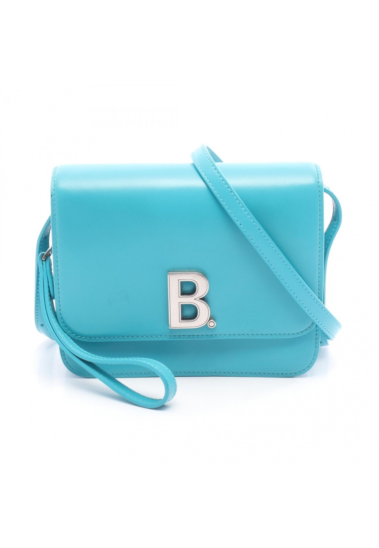 BALENCIAGA Pre-Loved BALENCIAGA Shoulder bag leather turquoise blue