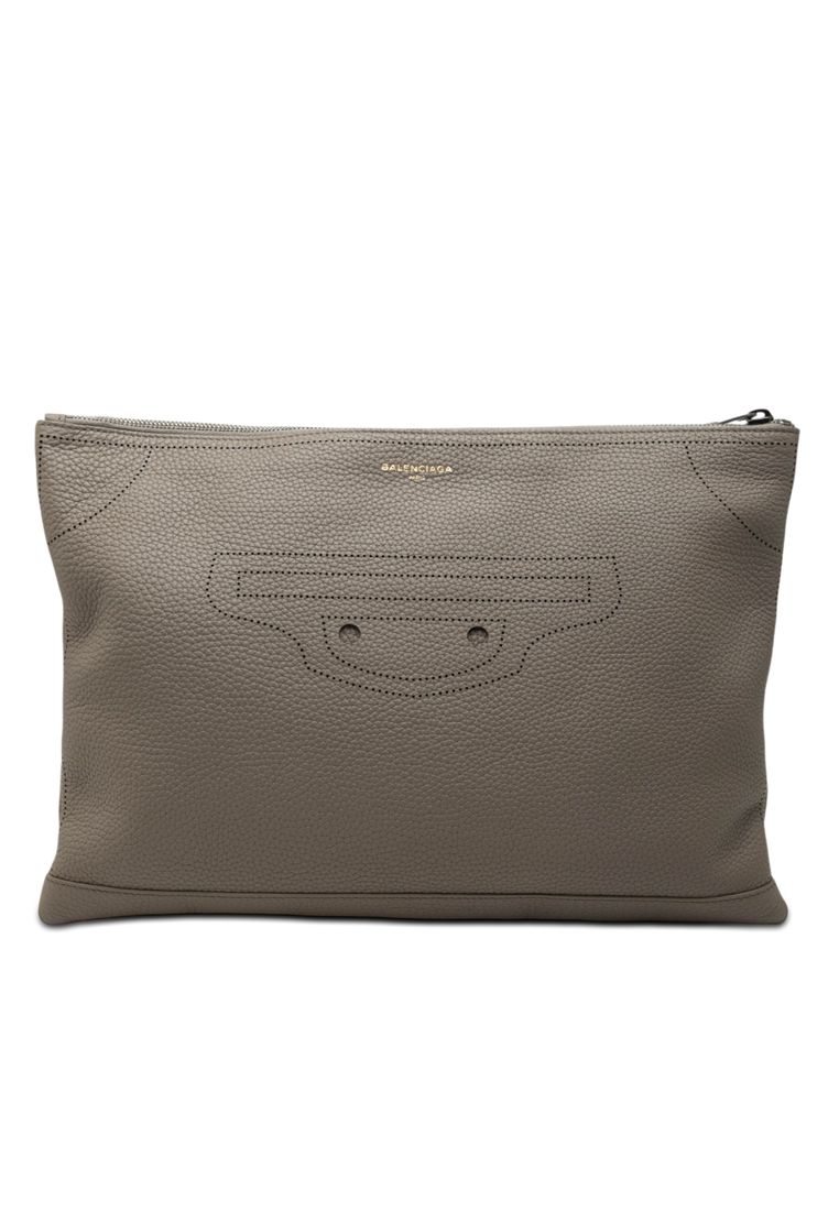 Balenciaga Pre-Loved Balenciaga Calfskin Motocross Blackout Clutch