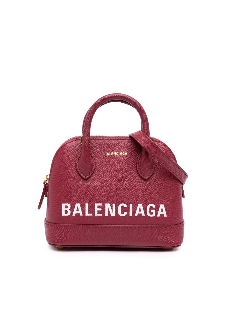 Balenciaga Pre-Loved Balenciaga Grained Calfskin Logo Ville Top Handle Bag Xxs
