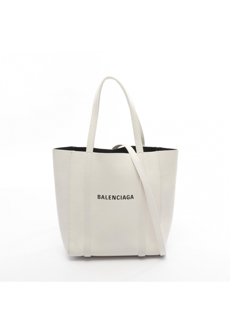 BALENCIAGA Pre-Loved BALENCIAGA EVERYDAY XXS Everyday Handbag tote bag leather white 2WAY