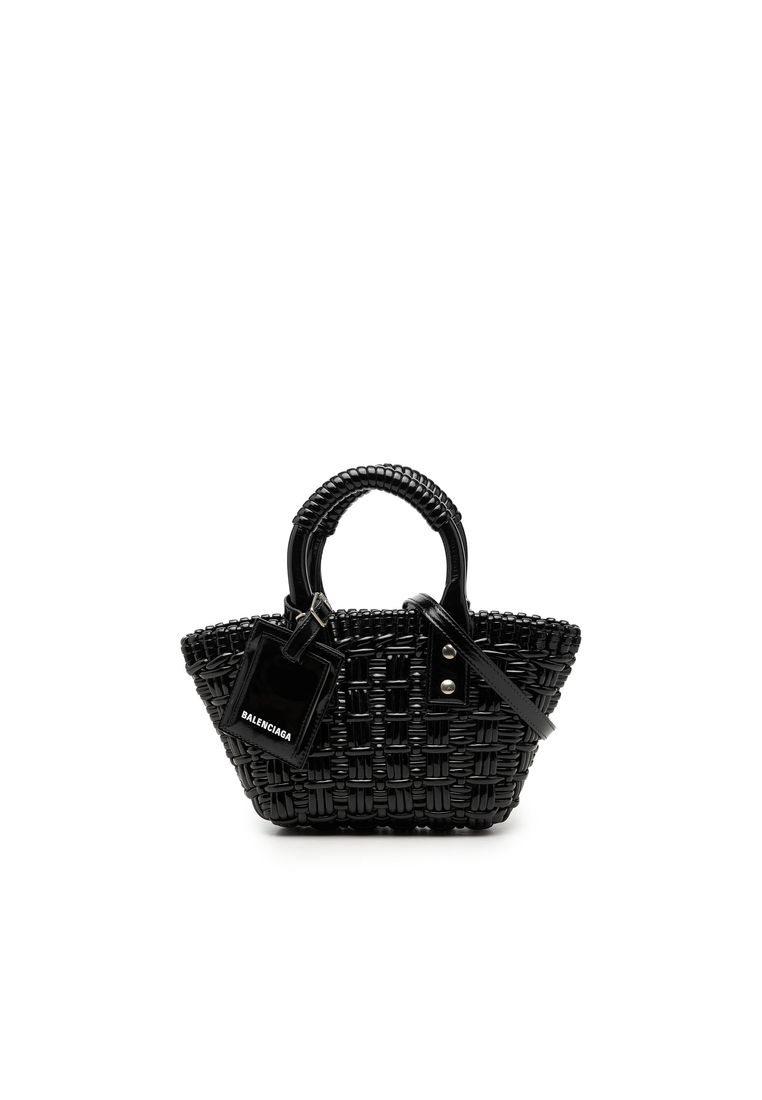 Balenciaga Pre-Loved Balenciaga Faux Leather Bistro Basket Bag Xxs