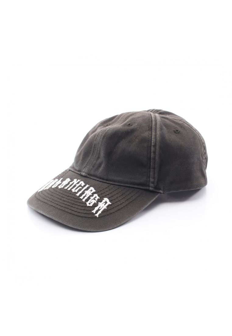 Balenciaga Pre-Loved BALENCIAGA TATTOO LOGO Used processing cap cotton Dark gray