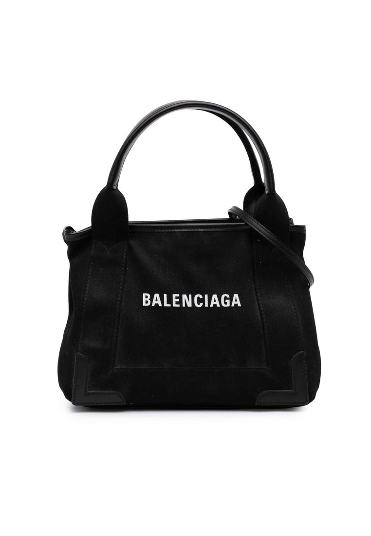 Balenciaga Pre-Loved Balenciaga Denim Navy Cabas Satchel Xs