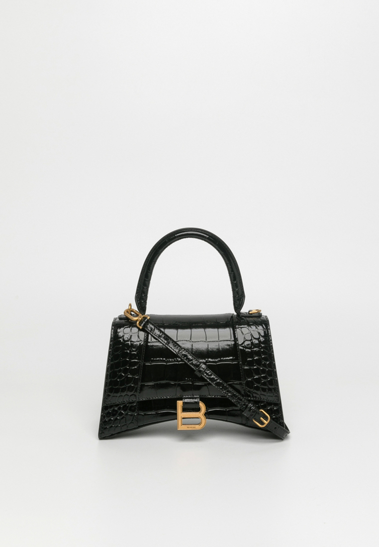 Balenciaga Hourglass Small Handbag Crocodile Embossed Crossbody bag/Top handle