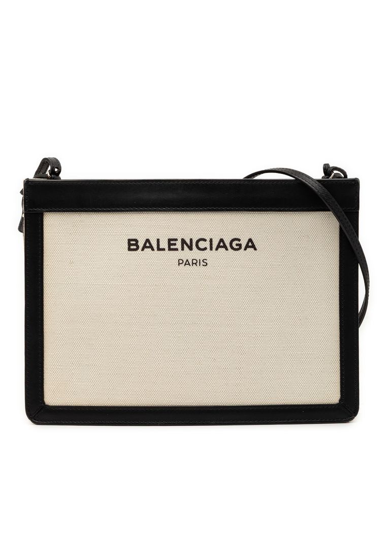 Balenciaga Pre-Loved Balenciaga Canvas Navy Pochette Crossbody
