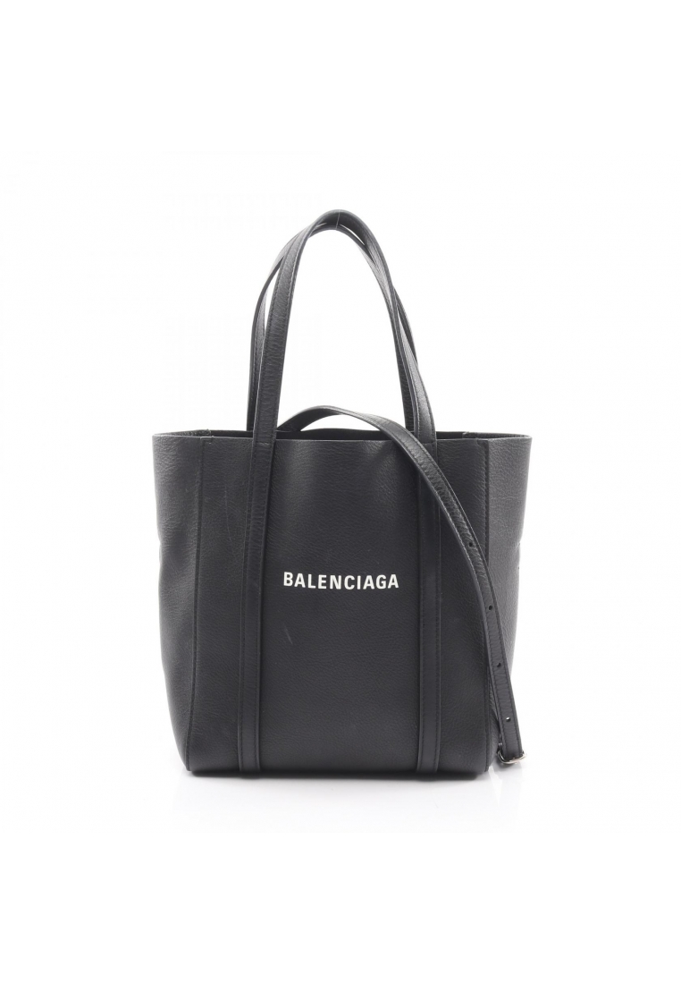 BALENCIAGA Pre-Loved BALENCIAGA EVERYDAY XXS Everyday Handbag tote bag leather black 2WAY