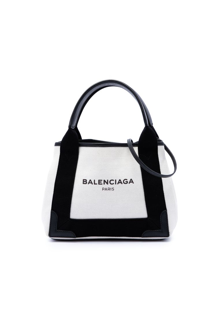 Balenciaga Pre-Loved Balenciaga Canvas Navy Cabas Xs
