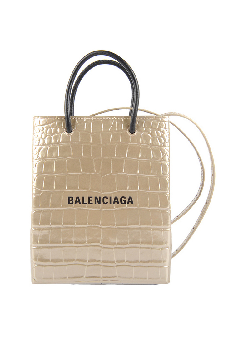 BALENCIAGA Shopping Crossbody Bag for Women in Gold
