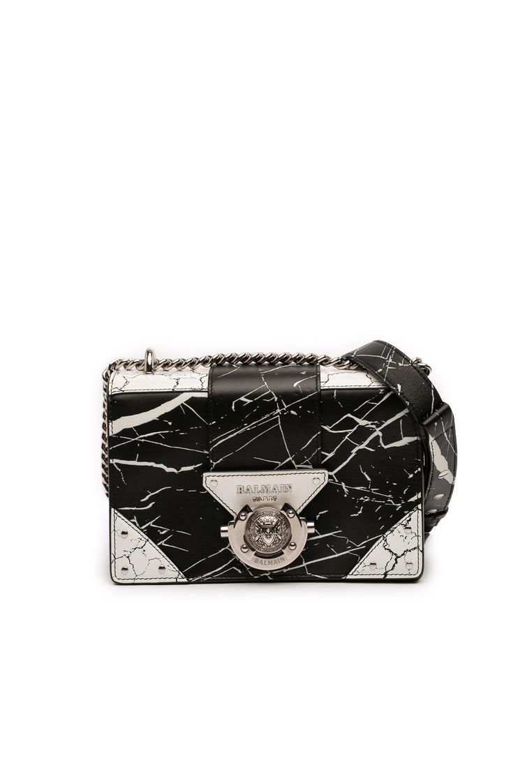 Balmain Pre-Loved Balmain Printed Leather Ring Box 20 Crossbody