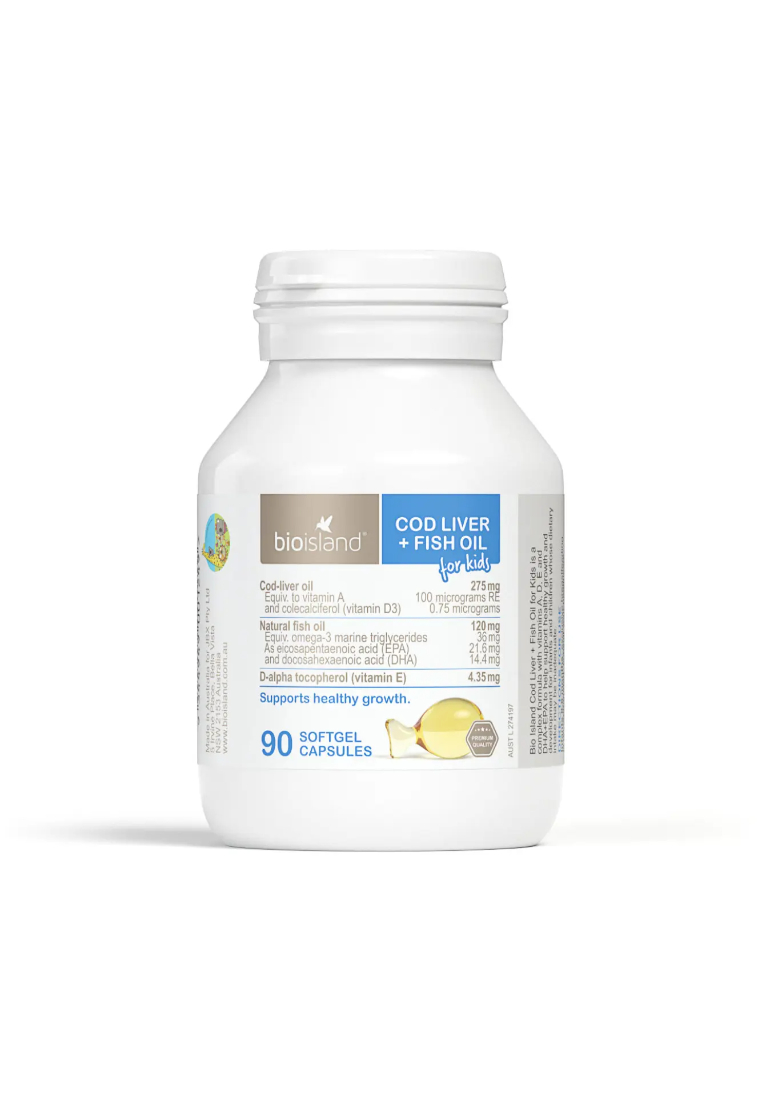 Bio Island Bio Island - Cod Liver+Fish Oil 90Capsules