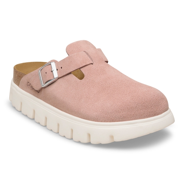 Birkenstock Boston Chunky Suede Leather Pink Clay