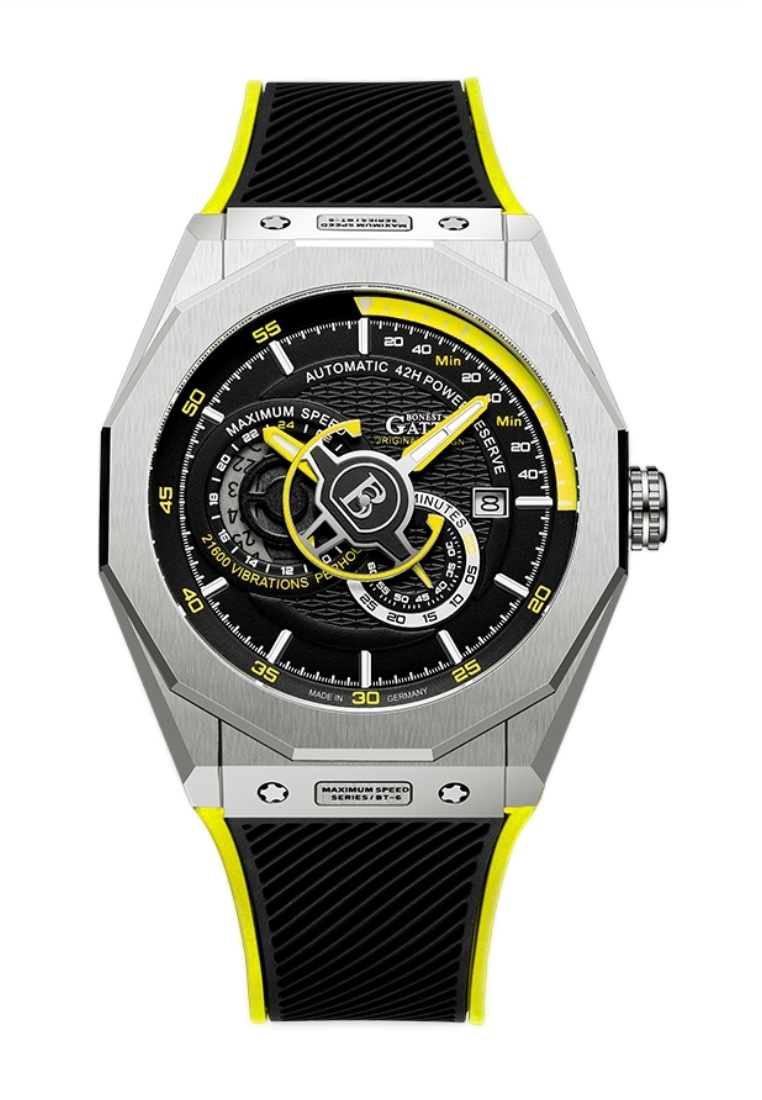 Bonest Gatti Automatic Unisex Stainless Steel Watch, Rubber Strap