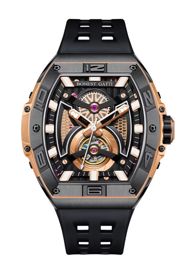 Bonest Gatti Automatic Unisex Stainless Steel Watch, Rubber Strap