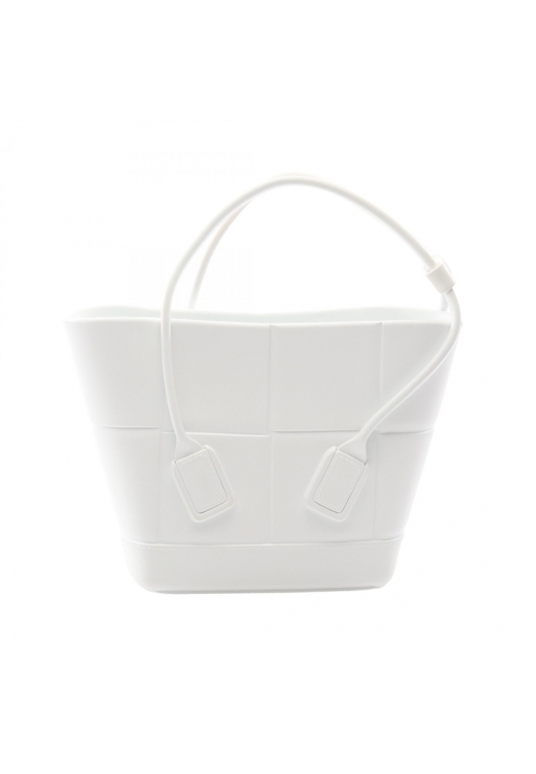 BOTTEGA VENETA Pre-Loved BOTTEGA VENETA The Arco Handbag rubber white