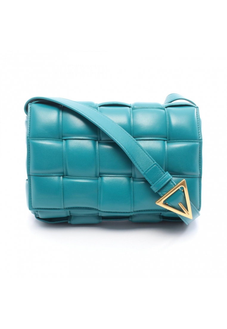 BOTTEGA VENETA Pre-Loved BOTTEGA VENETA padet cassette Intrecciato Shoulder bag leather green