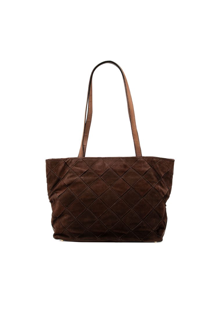 BOTTEGA VENETA Pre-Loved Bottega Veneta Suede Intrecciato Tote