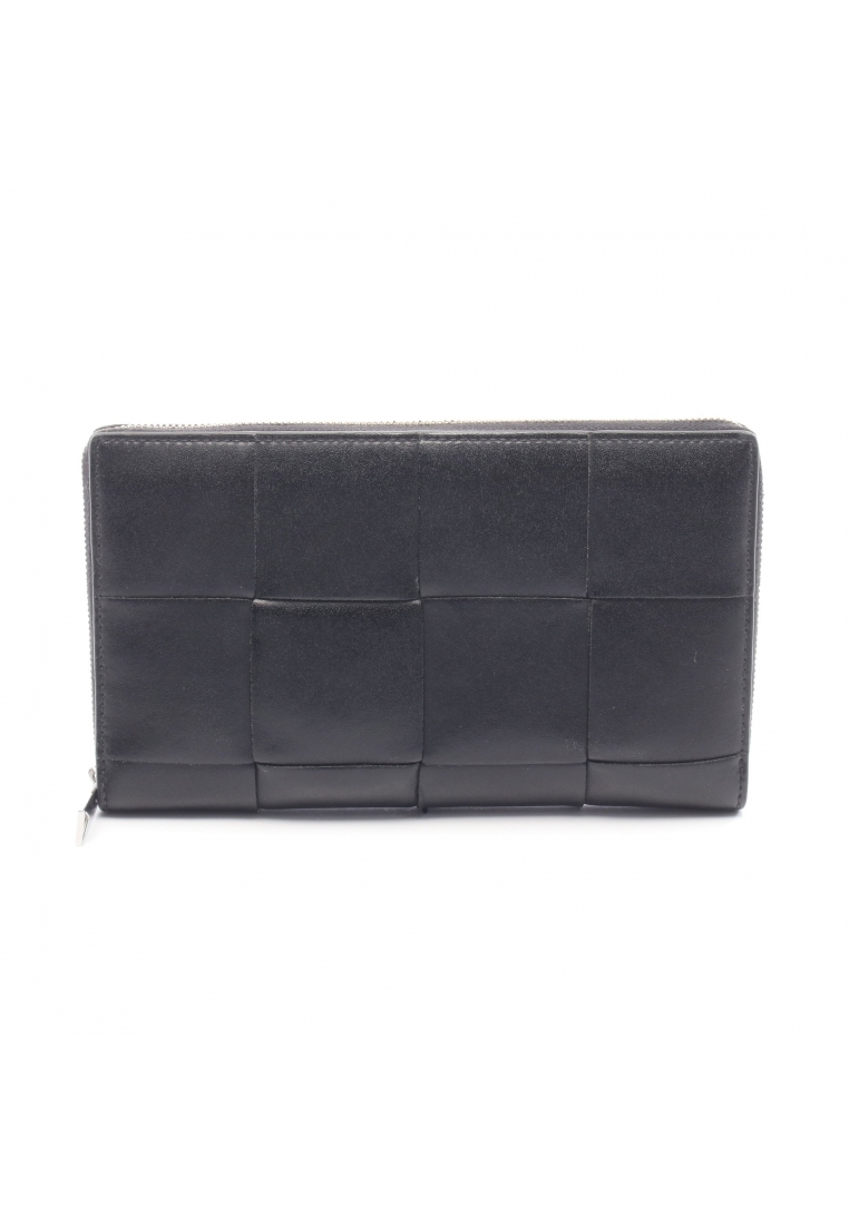 BOTTEGA VENETA Pre-Loved BOTTEGA VENETA cassette zip around wallet maxi intrecciato round zipper lon
