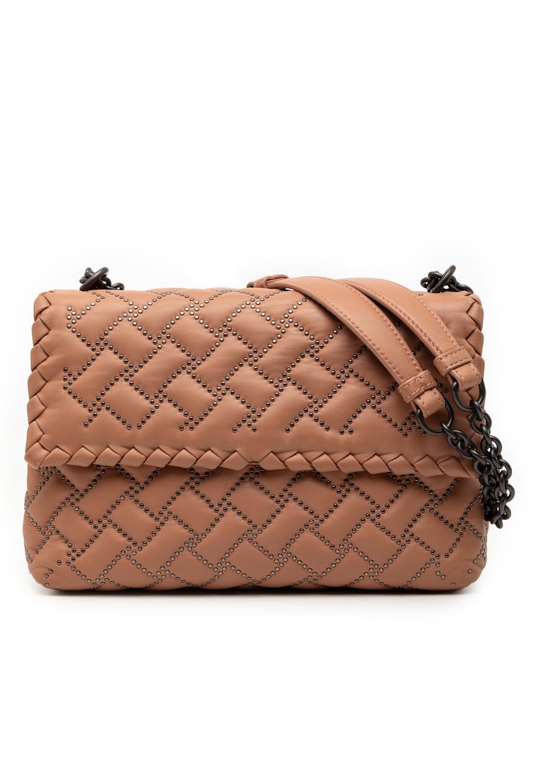 BOTTEGA VENETA Pre-Loved Bottega Veneta Small Nappa Intrecciato Studded Olimpia Shoulder Bag