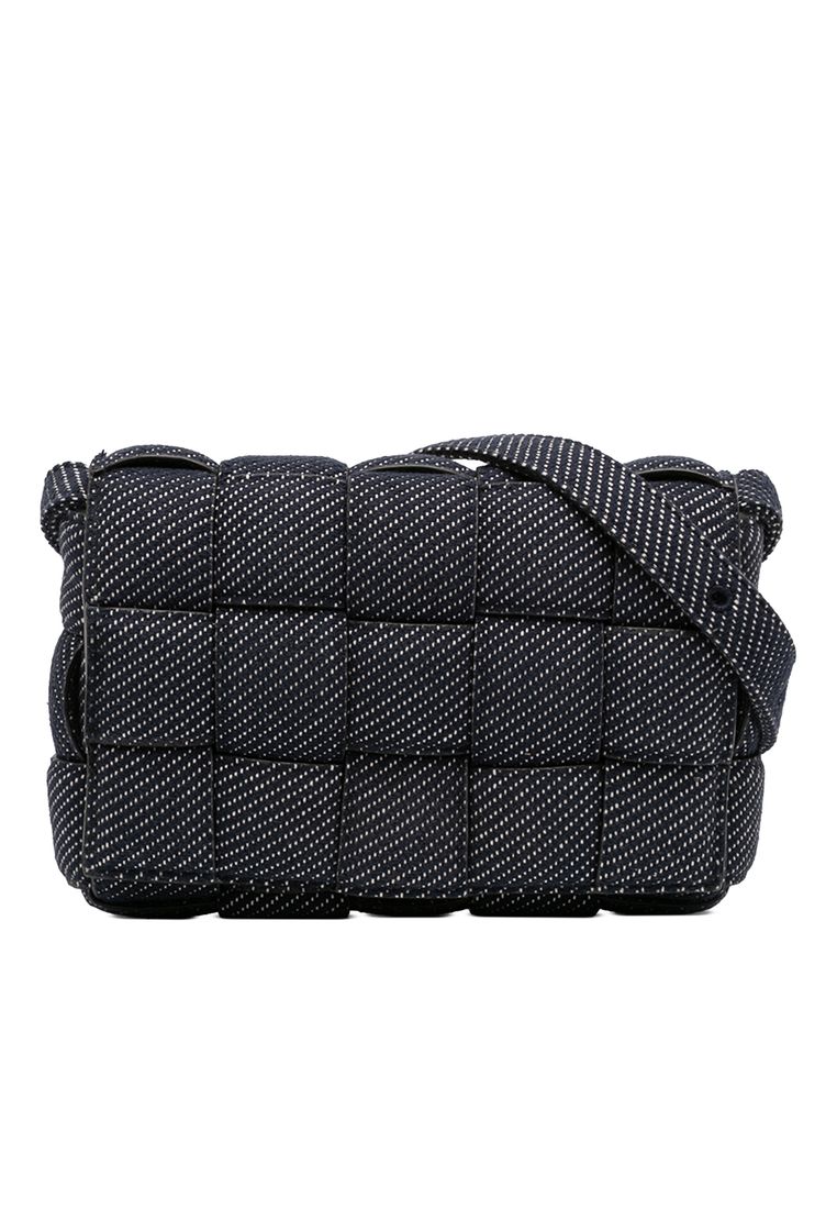 BOTTEGA VENETA Pre-Loved Bottega Veneta Denim Intrecciato Cassette Padded Crossbody