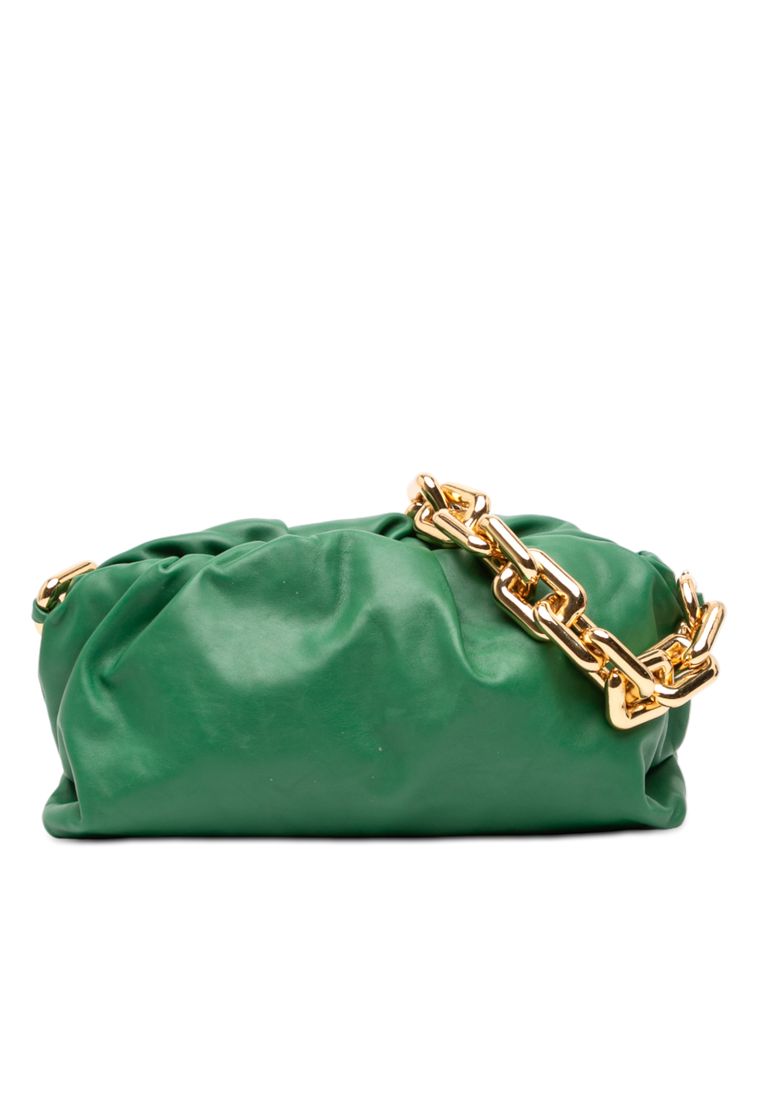 BOTTEGA VENETA Pre-Loved Bottega Veneta Lambskin Chain Pouch
