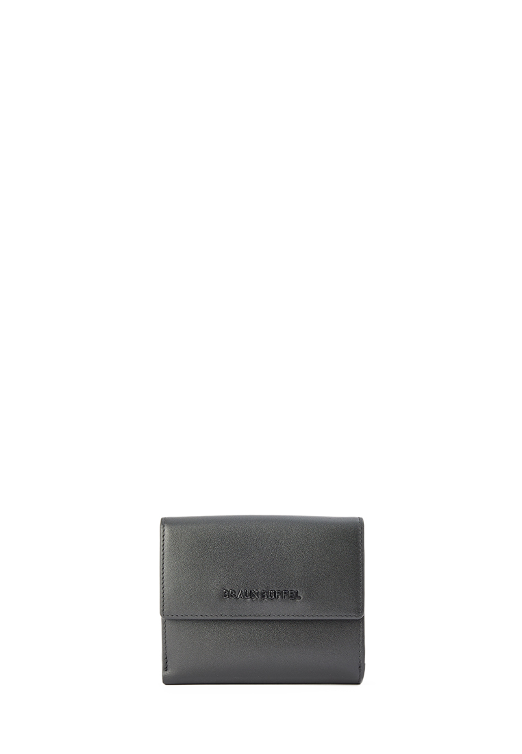 Braun Buffel X Bifold Small Wallet With External Coin Compartment In Black
