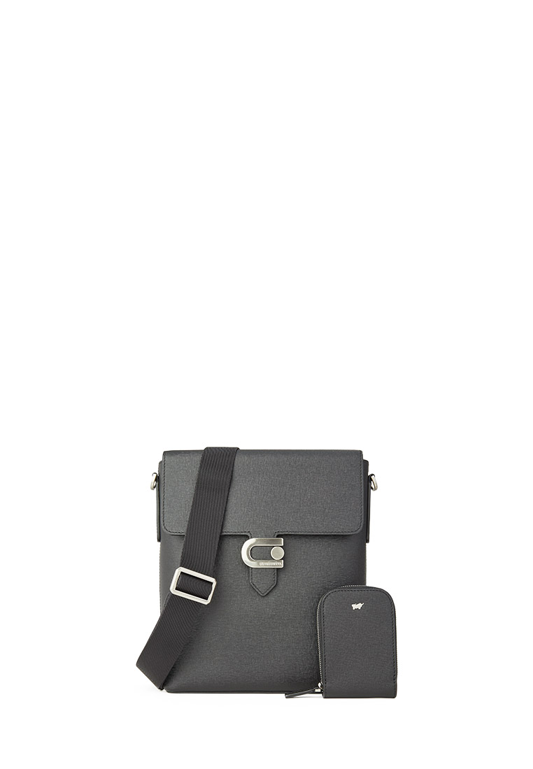 Braun Buffel Bergen Medium Postman In Black