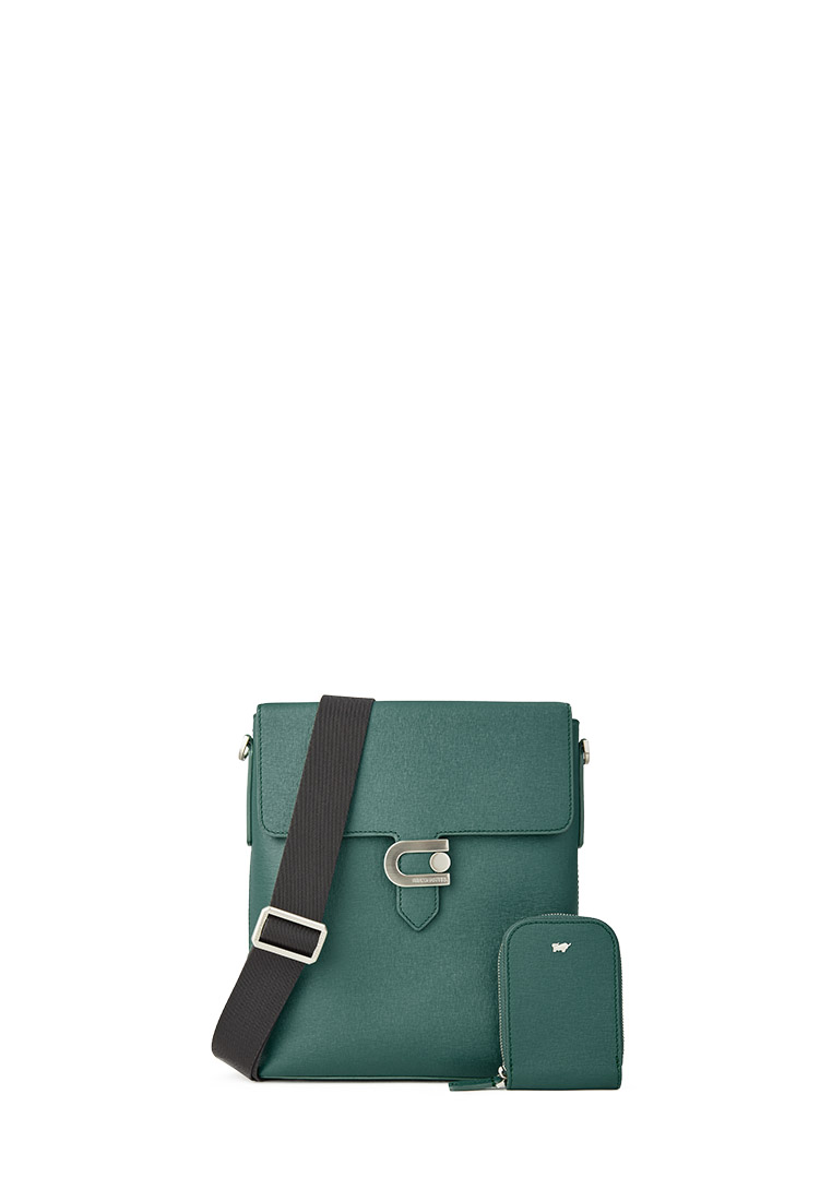 Braun Buffel Bergen Medium Postman In Malachite