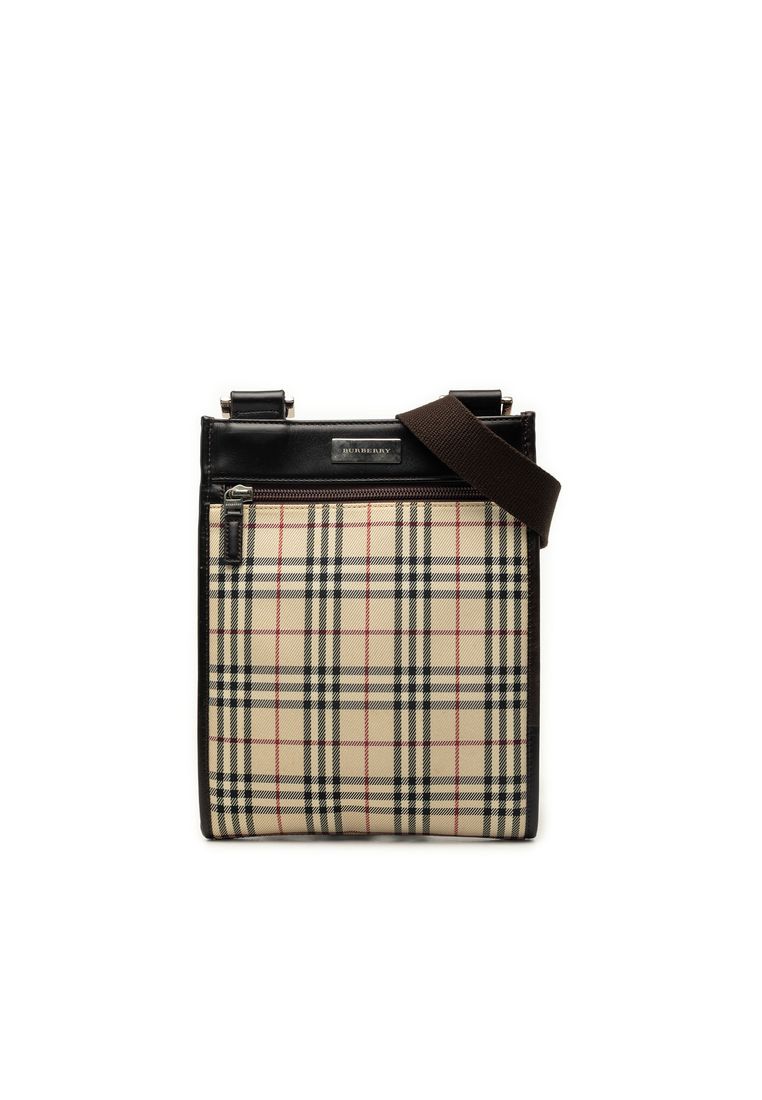 BURBERRY Pre-Loved Burberry House Check Canvas Crossbody