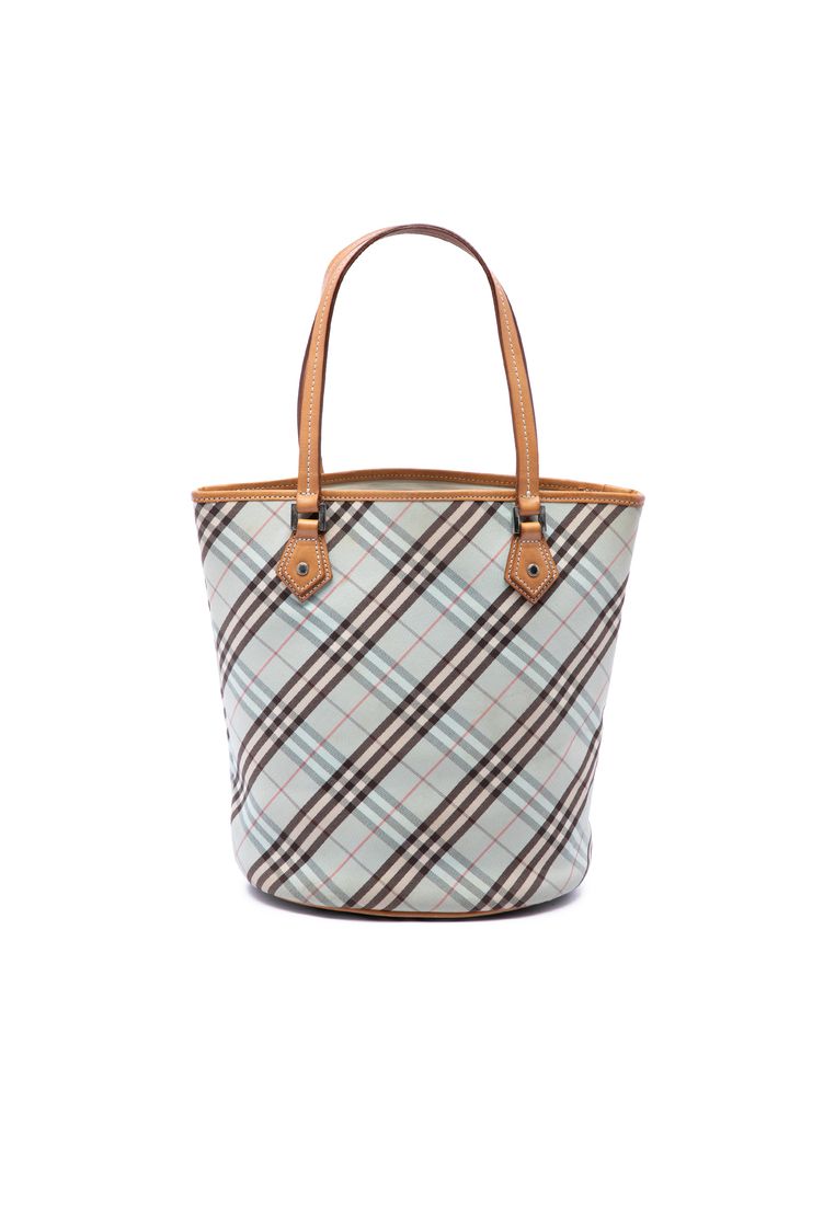 BURBERRY Pre-Loved Burberry Nova Check Canvas Tote