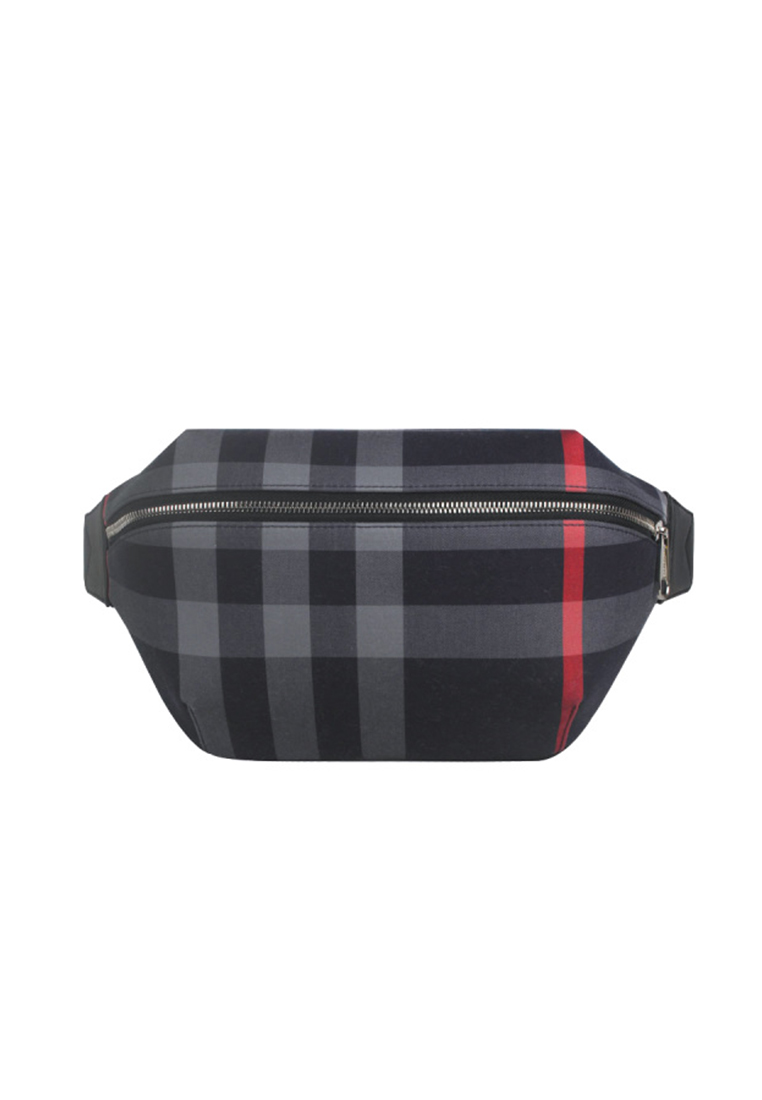BURBERRY Jeff Check Belt Bag in Navy/Grey 80840611