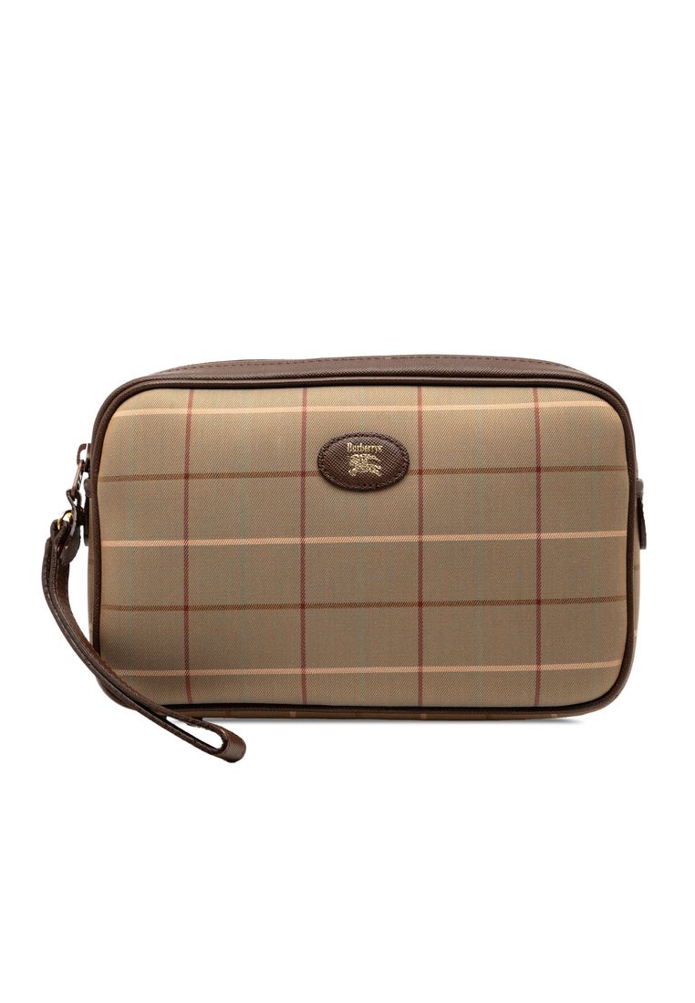 Burberry Pre-Loved Burberry Vintage Check Canvas Clutch