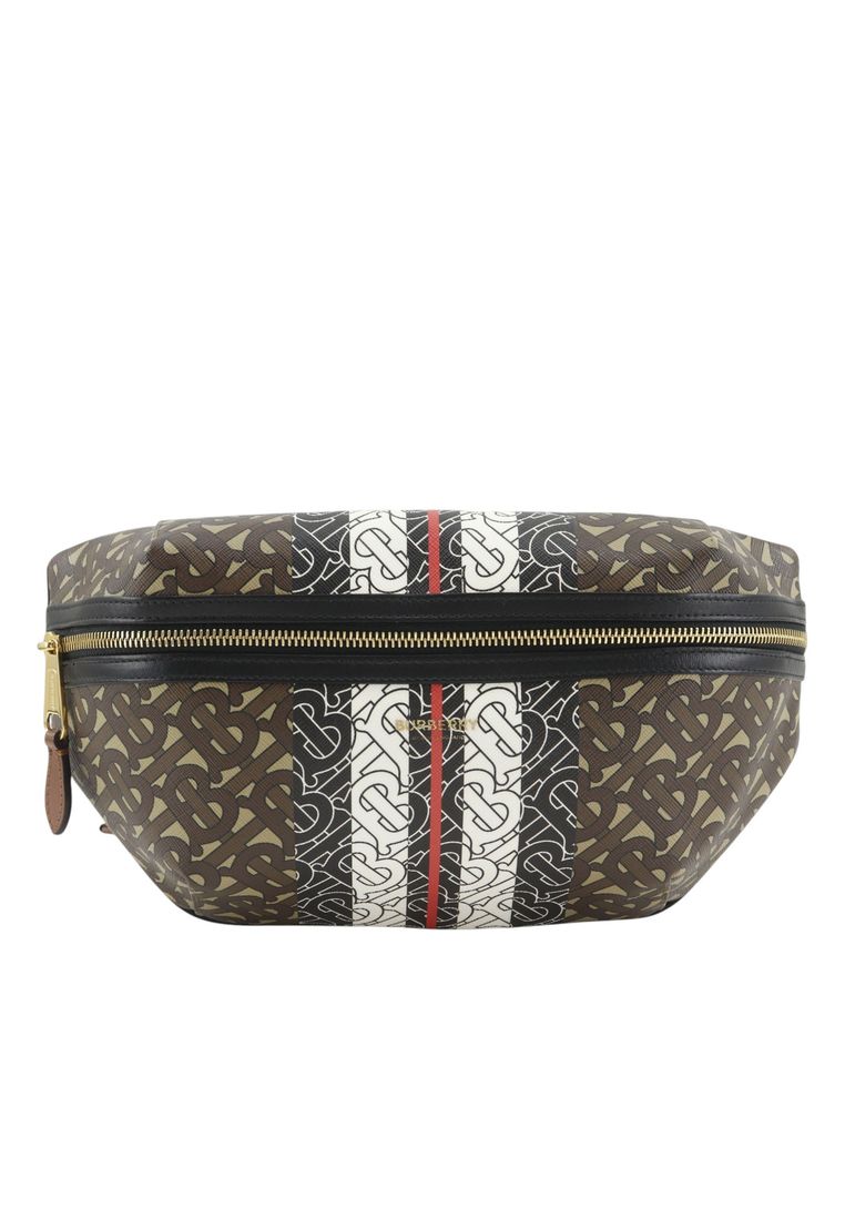 Burberry Pre-Loved Burberry Monogram Stripe E-canvas Belt Bag